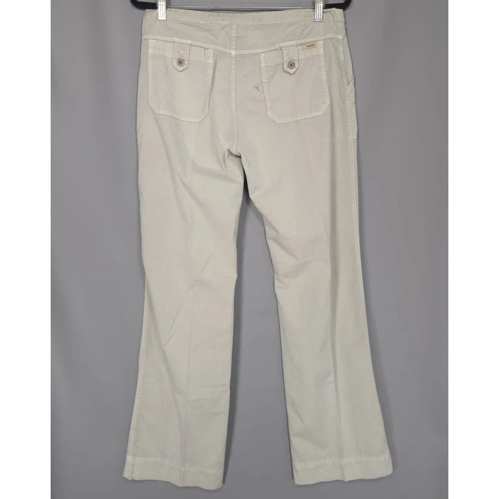 GRAMICCI Women's Pants Size 6 Straight Flare Drawstring Hiking Gray‎ Green